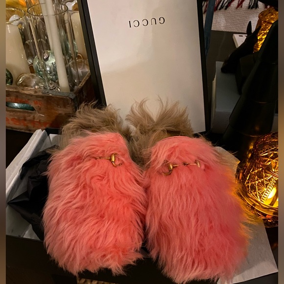 Gucci Princetown Merino Wool Slides. Size 39 NWT - Picture 1 of 9